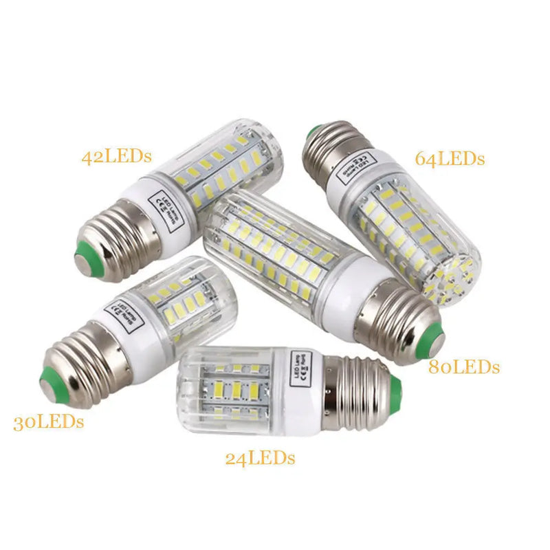 Lâmpadas de milha LED E27 Base de parafuso SMD 5730 7W 12W - 30W 45W Ultra Bright Home Lustre Candeeiro de mesa 30 42 - 136 165LEDs 220V