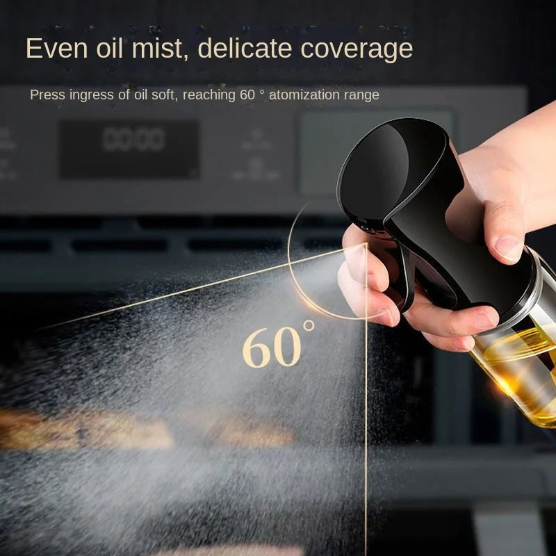 Spray de óleo comestível para cozinha, 200/300/500 ml, garrafa de spray de azeite comestível, tanque de óleo atomizado, fritadeira de ar