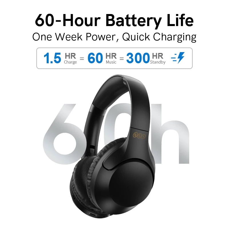 QCY H2 H2pro Wireless Headphones Bluetooth 5.3 Earphones BASS HIFI Stereo Headset 78ms Low Latency for Music Gaming 60H Playtime