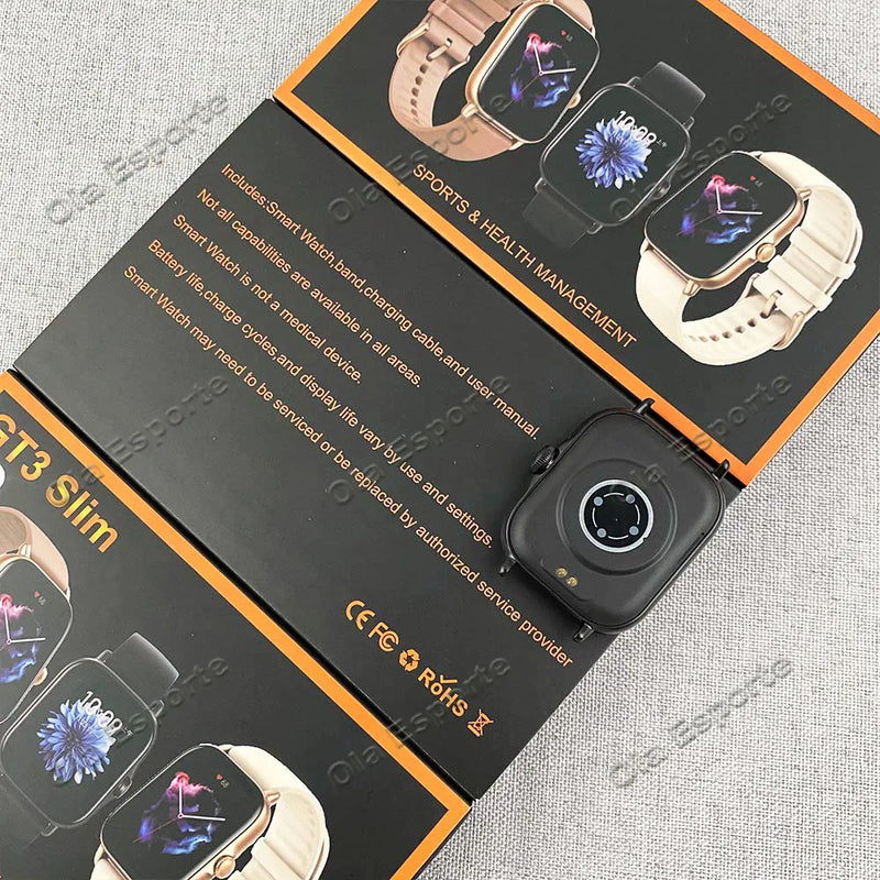 Gt3 relógio inteligente feminino 2.01 Polegada assistente de voz esportes à prova dwaterproof água smartwatch ultra série 8 pulseira fitness para android ios